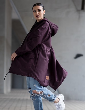 Kurtka / płaszcz typu parka burgundowa